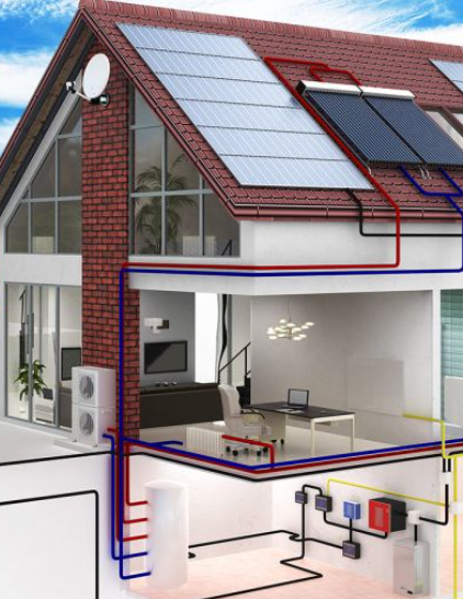 Erneuerbare Energien zu Hause Photovoltaik und Solarthermie