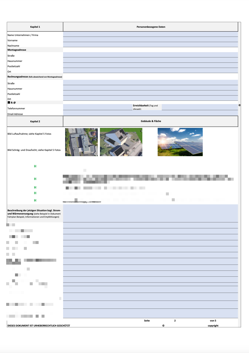 Hochwertiges PDF-Dokument Wegweiser für grüne Energie VORTEILE