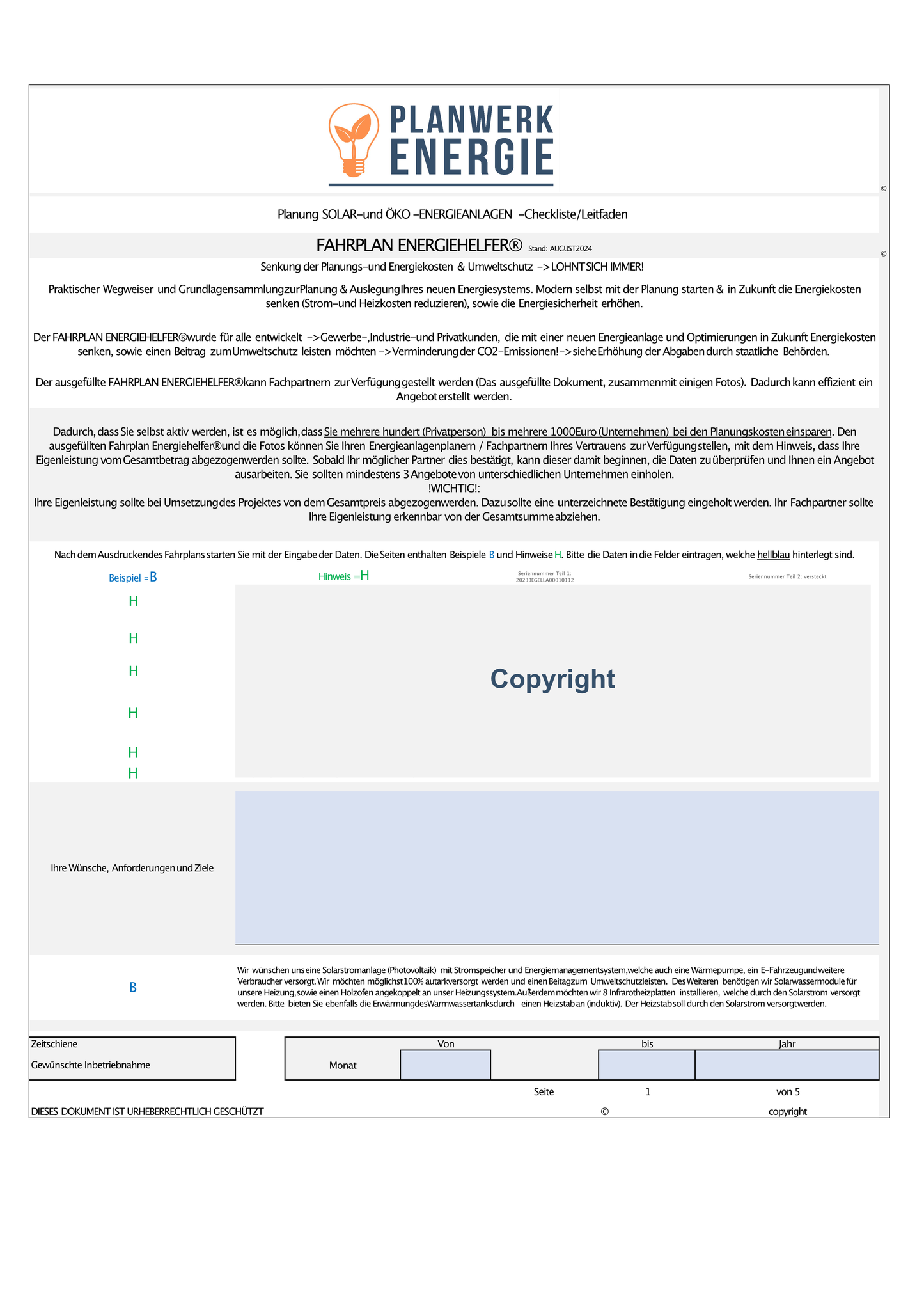 Fahrplan Energiehelfer + Beispiel Haus (Deutsch)